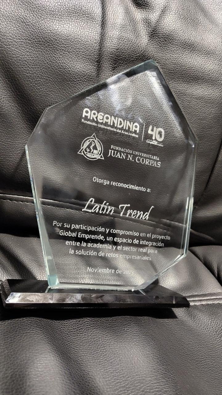 Reconocimiento a Latin Trend por participación en Global Emprende