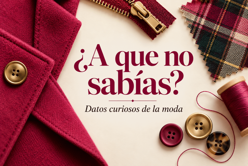 ¿A que no sabías? Datos curiosos de la moda: cierres, bolsillos, botones y tejidos.